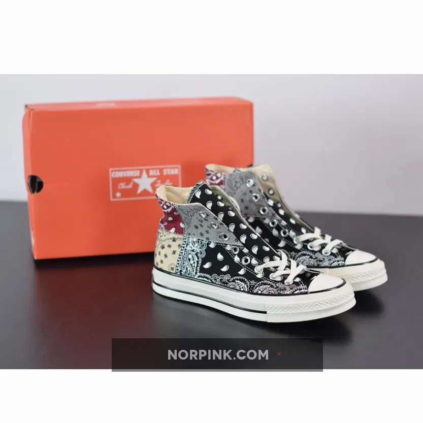 Offspring X Converse Chuck 70 Patchwork - Offspring x Conver Chuck 70 High 'Paisley Patchwork' Black/Multi-Color 169880C