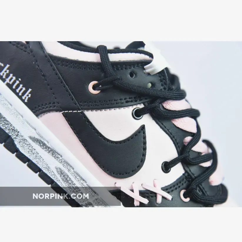 Custom Nike WMNS Dunk Low Black Pink For Sale Custom Nike WMNS Dunk Low Black Pink For Sale