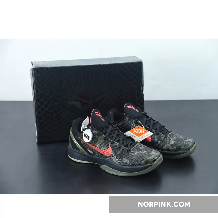 Nike Kobe 6 ‘Italian Camo’ Black/Khaki-Olive-Crimson | camo kobe 6