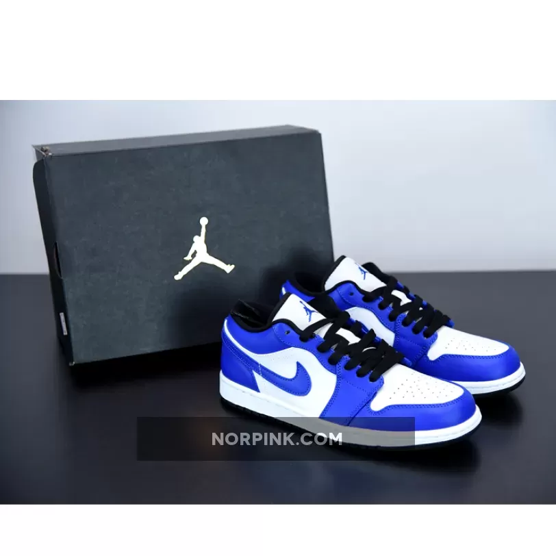Air Jordan 1 Low White/Game Royal-Black 553558-124 Restock