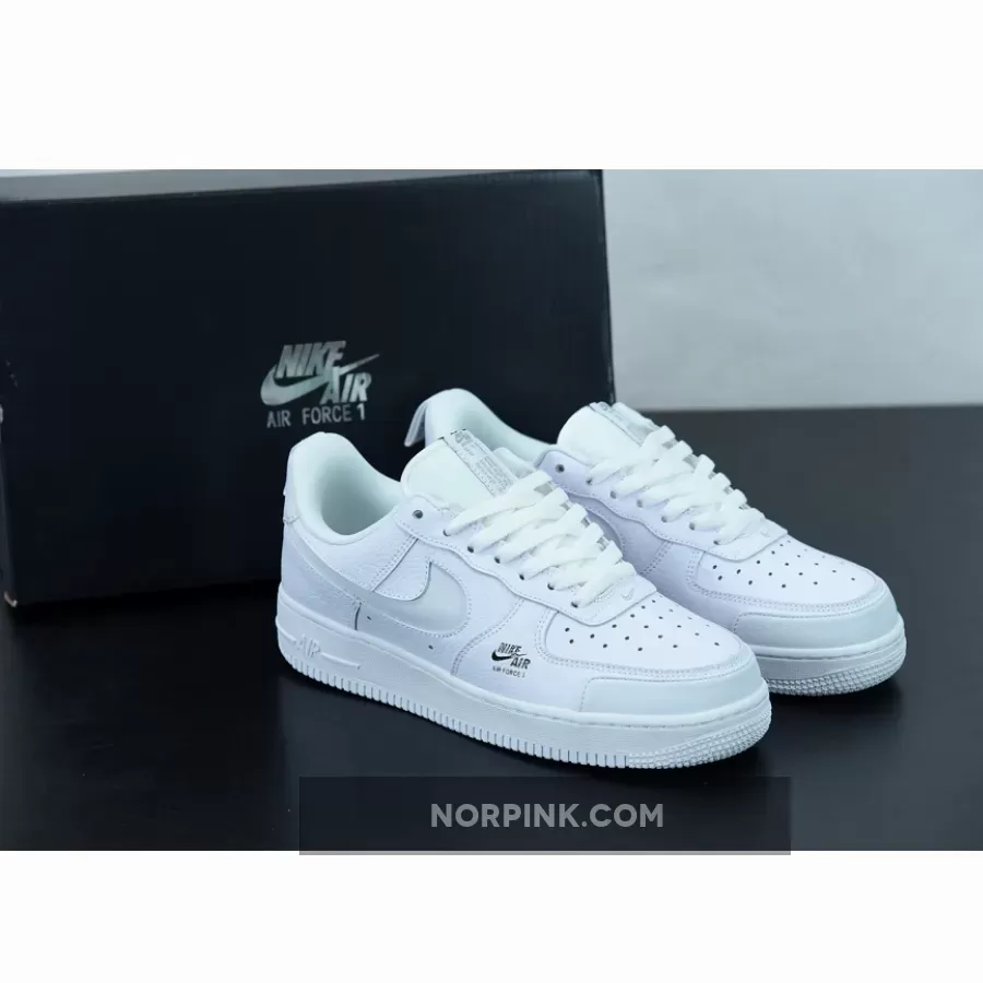 Nike Air Force 1 Low White Reflective Swooshes - air force 1 low utility