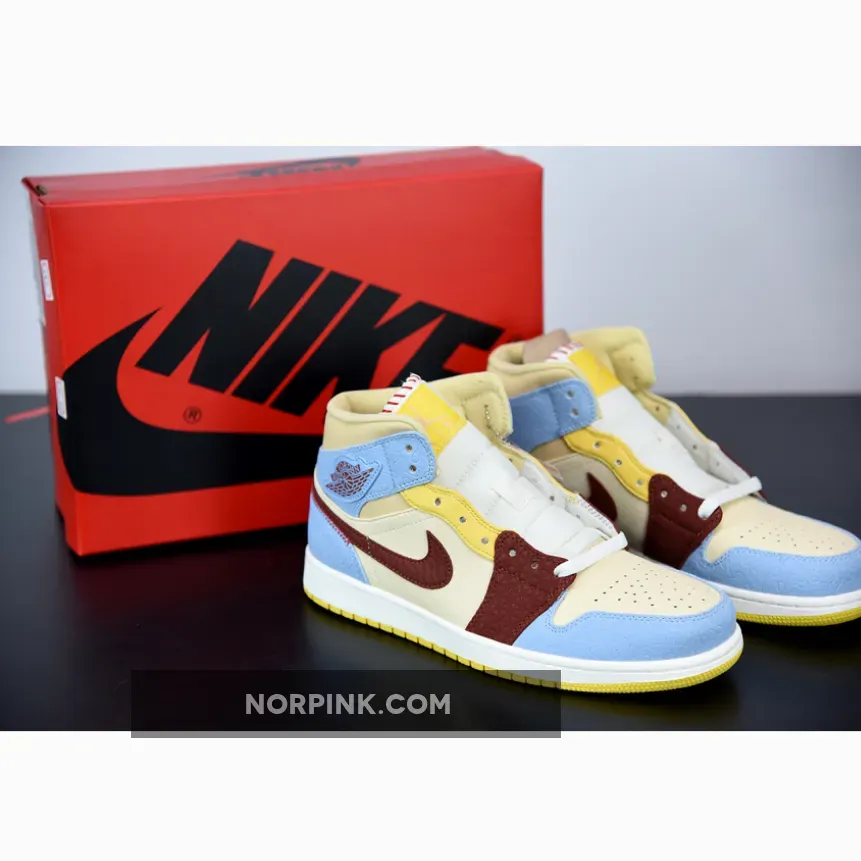 Maison Chateau x Jordan 1 Mid Fearless Multi CU2803-200 #jordan 1 mid fearless maison chateau rouge