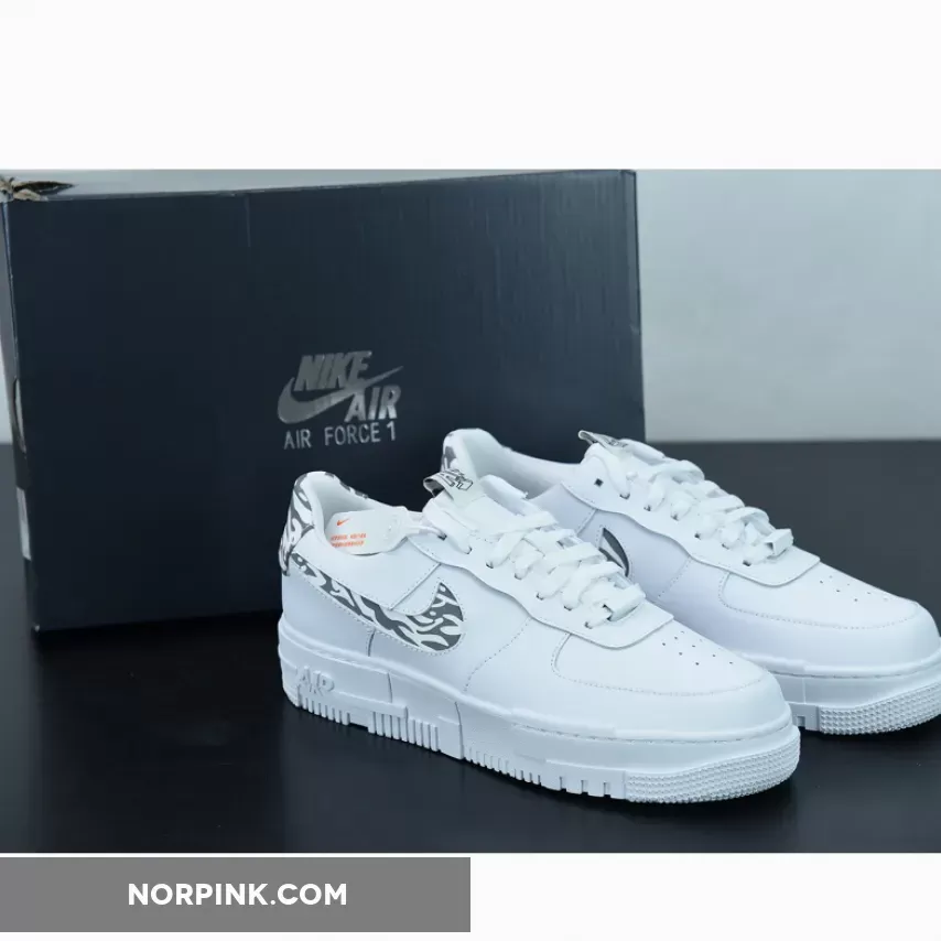 Air Force Ones Grey And White - Nike Air Force 1 Pixel 'Zebra' DH9632-100