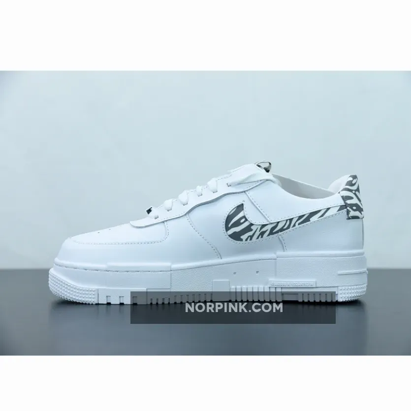Air Force Ones Grey And White - Nike Air Force 1 Pixel 'Zebra' DH9632-100