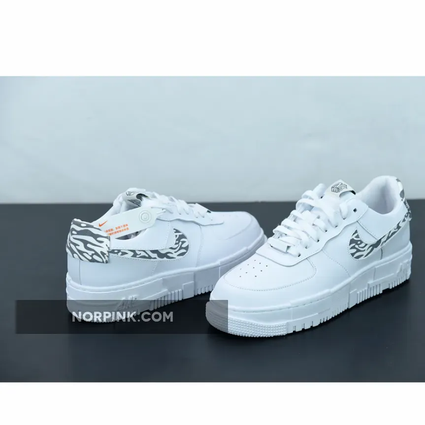 Air Force Ones Grey And White - Nike Air Force 1 Pixel 'Zebra' DH9632-100