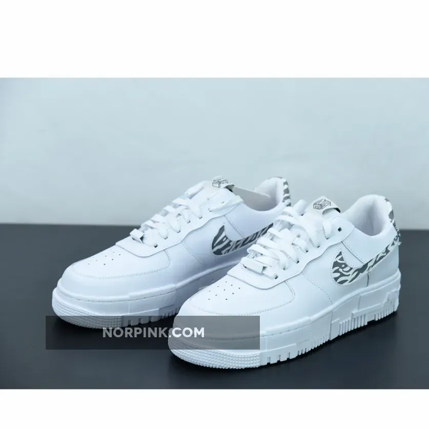 Air Force Ones Grey And White - Nike Air Force 1 Pixel 'Zebra' DH9632-100