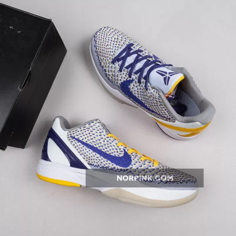 Nike Kobe 6 Protro ‘3D Lakers’ White/Del Sol-Club Purple