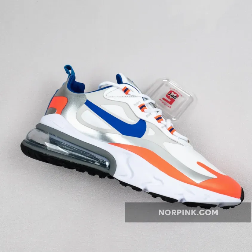 Nike Air Max 270 React ‘Knicks’ White/Racer Blue/Flash Crimson | ORANGE 270 CW3094-100