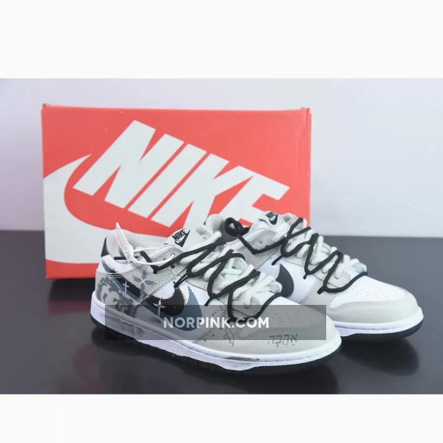Custom Nike Dunk Low 'Spray Paint Swoosh' / nike dunk spray paint swoosh