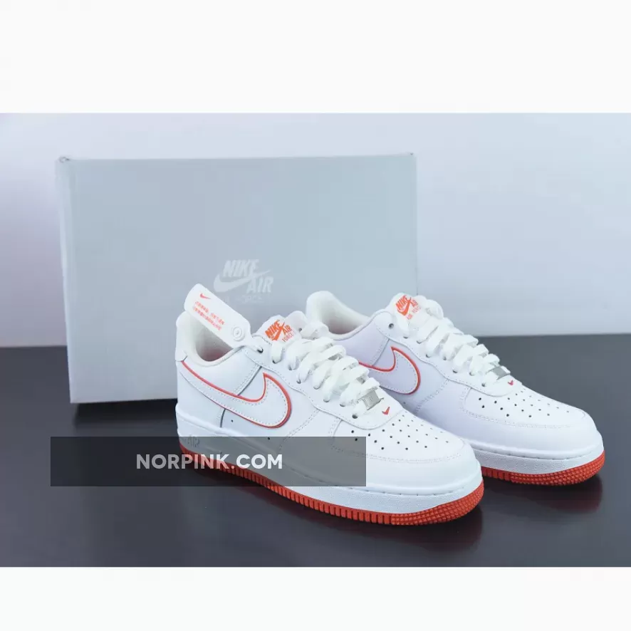 Nike Air Force 1 Low White and Orange | red air force