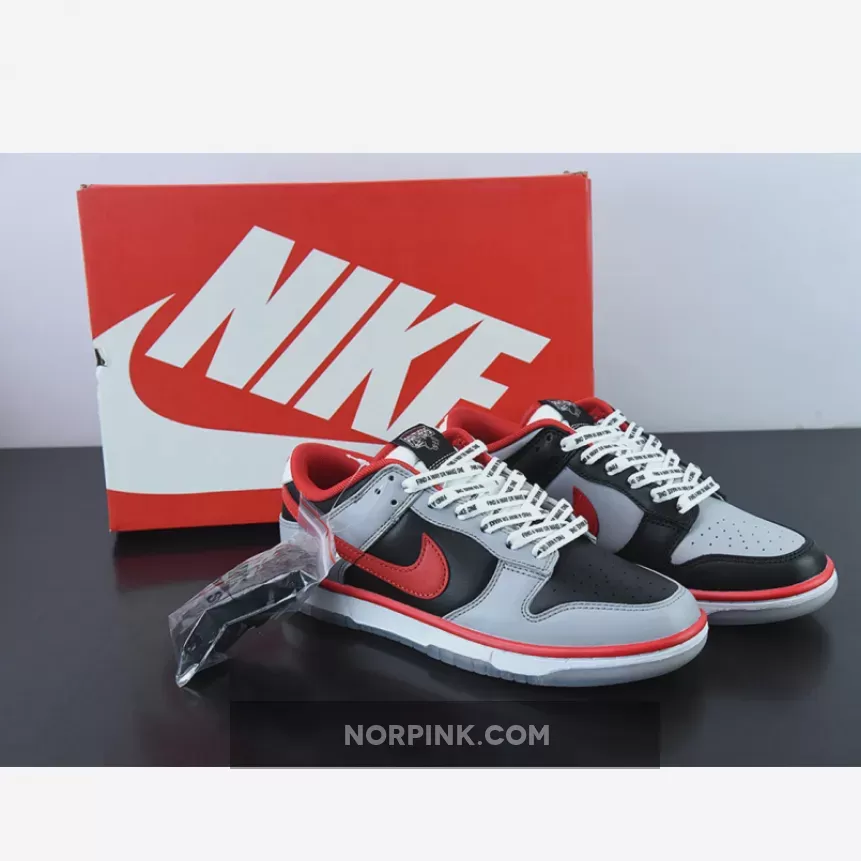 CAU Athletics X Nike Dunk Low Black/Team Scarlet-Classic Charcoal / cau dunk