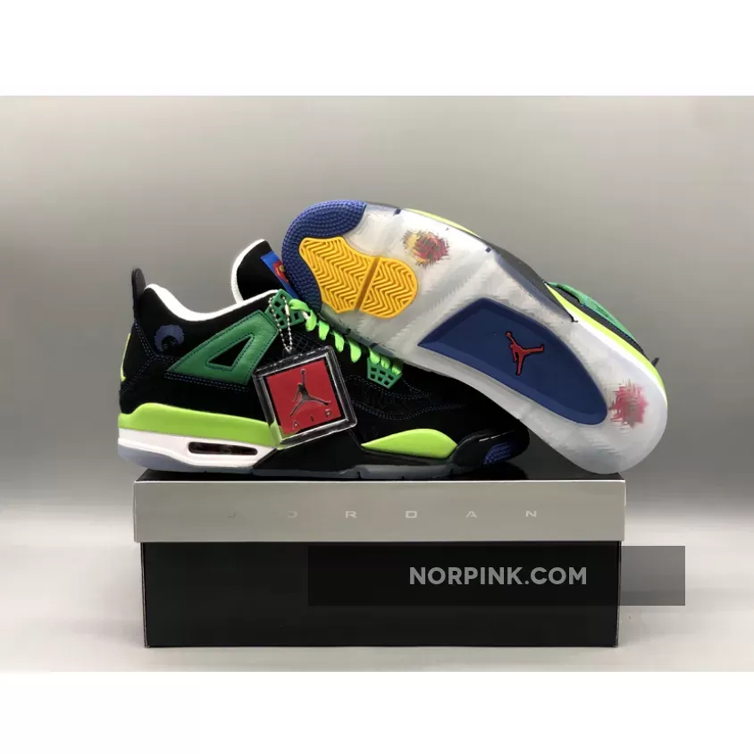 Air Jordan 4 Doernbecher Black/Old Royal-Electric Green-White / db jordan 4