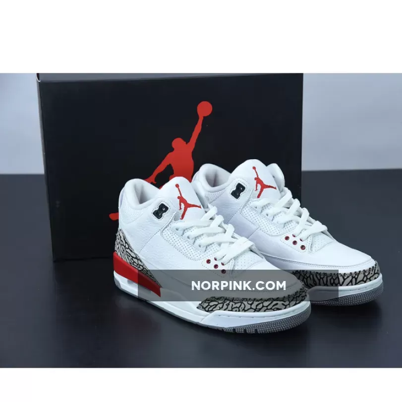 Air Jordan 3 "Katrina" White/Cement Grey/Black-Fire Red | katrina 3