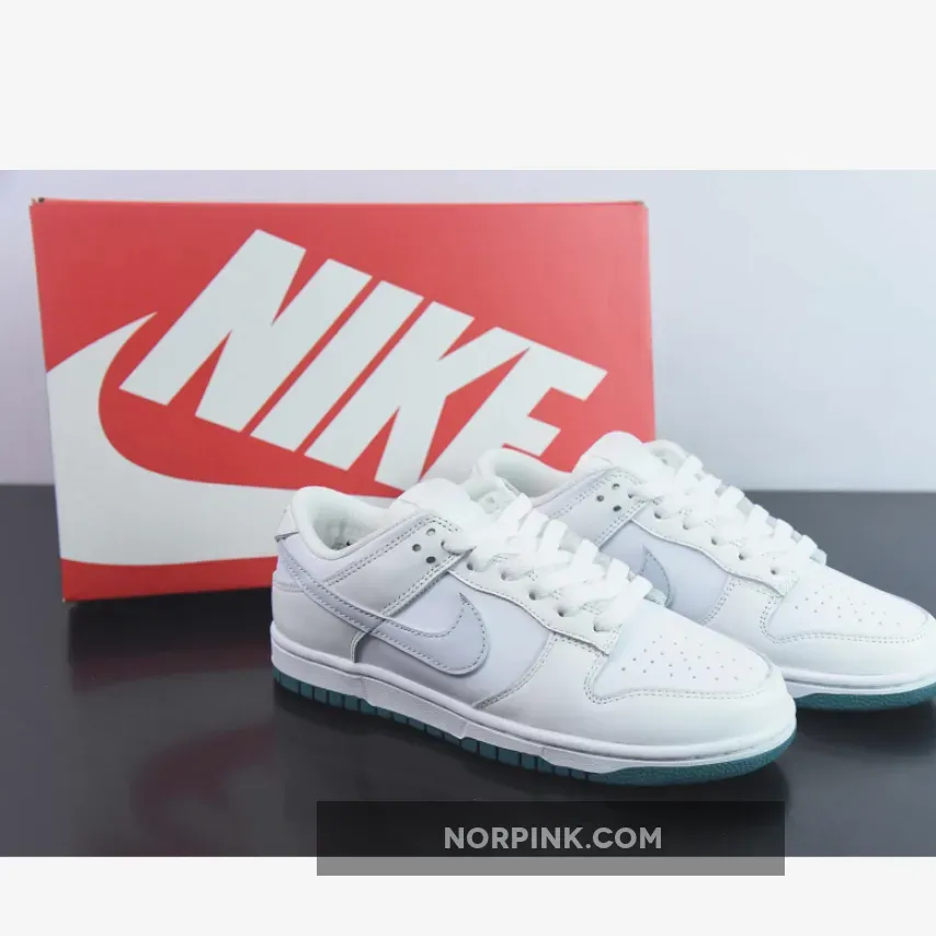 Nike Dunk Low GS White Grey Teal FD9911-101 For Sale