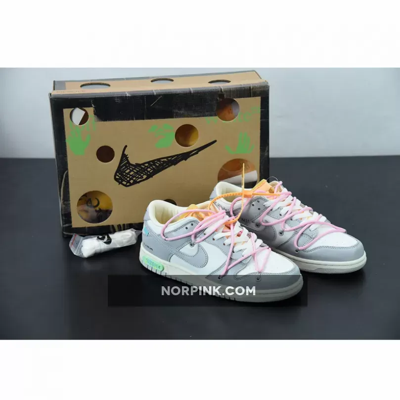 Neutral Color Dunk Lows Off-White x Nike Dunk Low 'Lot 09 of 50' Sail/Neutral Grey DM1602-109