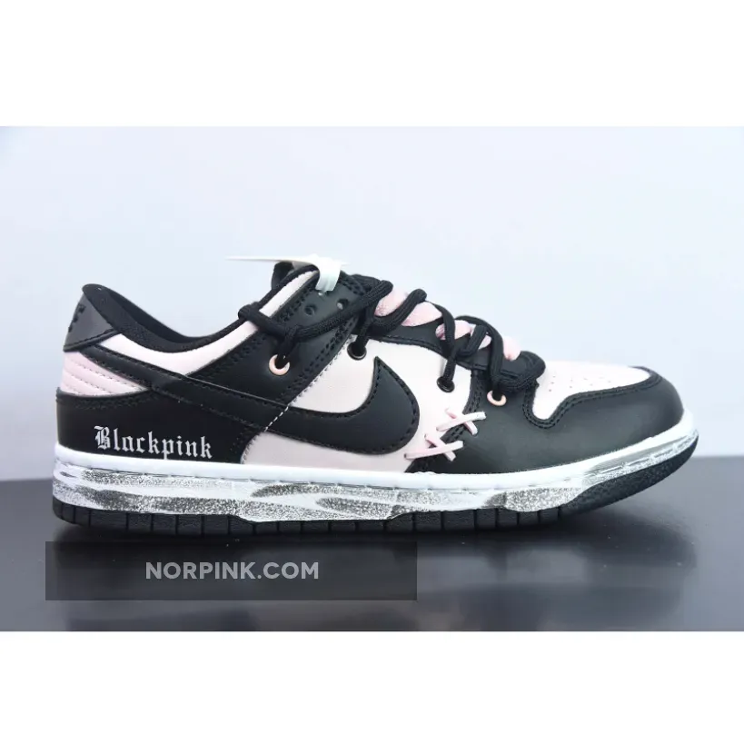 Custom Nike WMNS Dunk Low Black Pink For Sale Custom Nike WMNS Dunk Low Black Pink For Sale