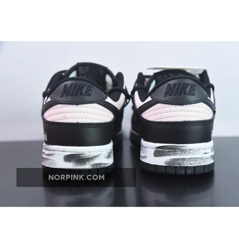 Custom Nike WMNS Dunk Low Black Pink For Sale Custom Nike WMNS Dunk Low Black Pink For Sale