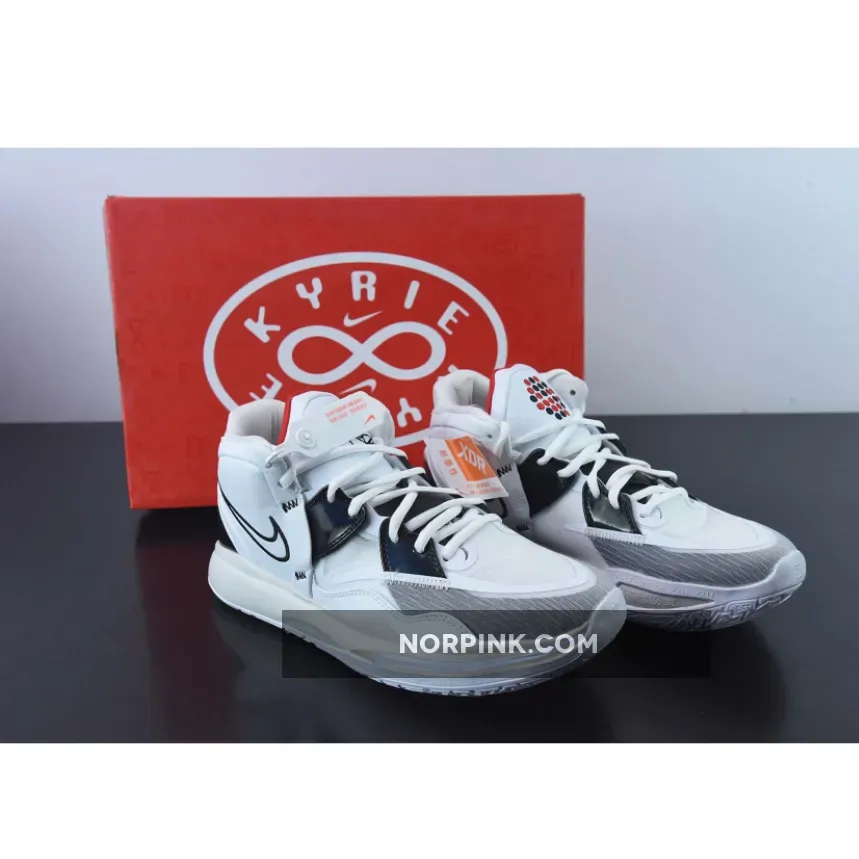 Nike Kyrie 8 Infinity Man Machine White/Black-Red DC9134-101 kyrie infinity man machine