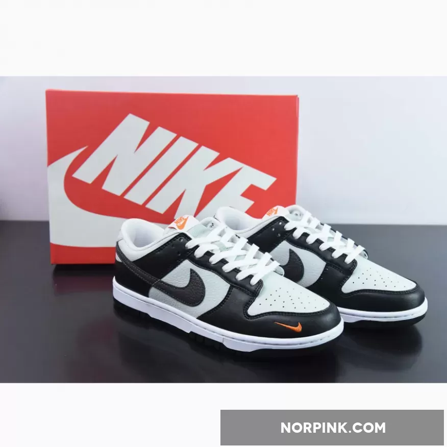 Nike Dunk Low Mini Swoosh Grey Black Orange FN7808-001