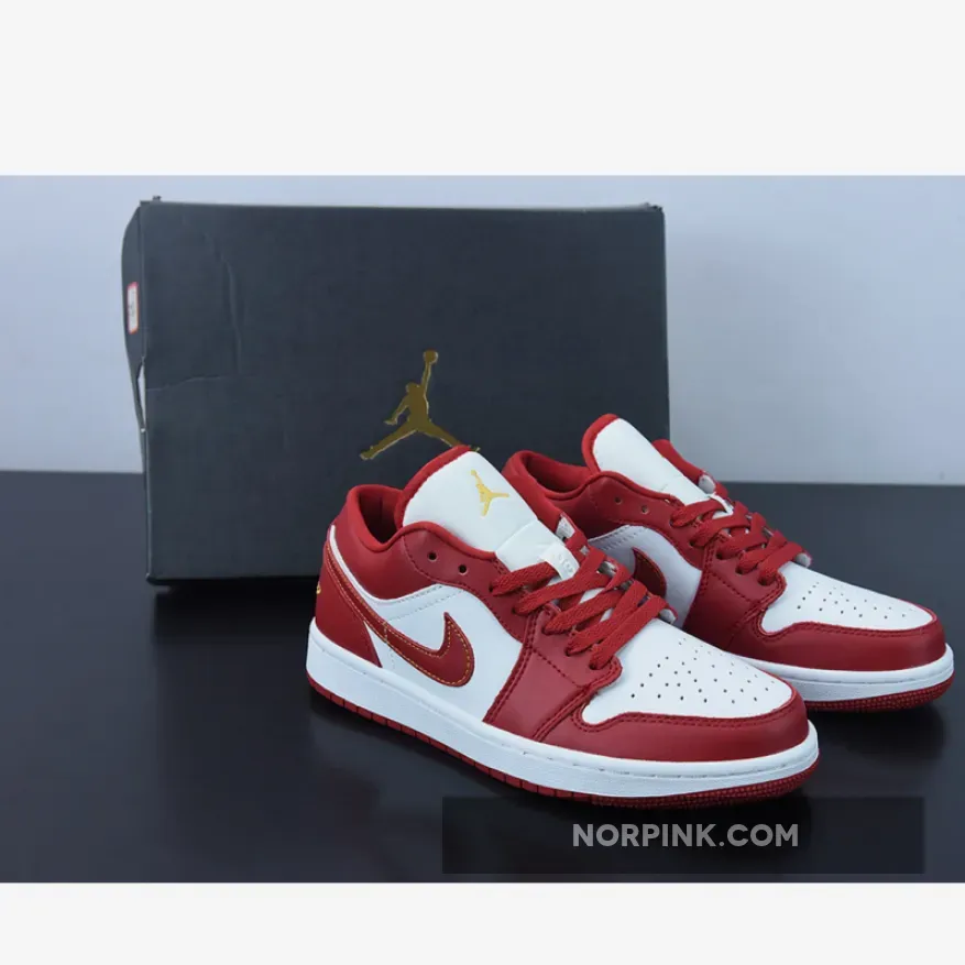 Air Jordan 1 Low 'Cardinal' White Red 553558-607 / air jordan 1 low cardinal