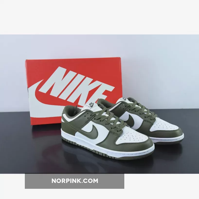 Nike Dunk Low White/Medium Olive DD1503-120 / womens olive green dunks