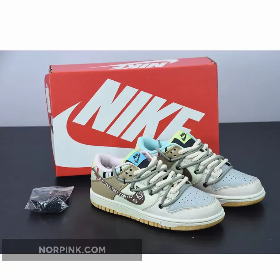 Nike SB Dunk Low Prm 'Cashew Nut Flower' Beige Brown White #dunk low brown beige
