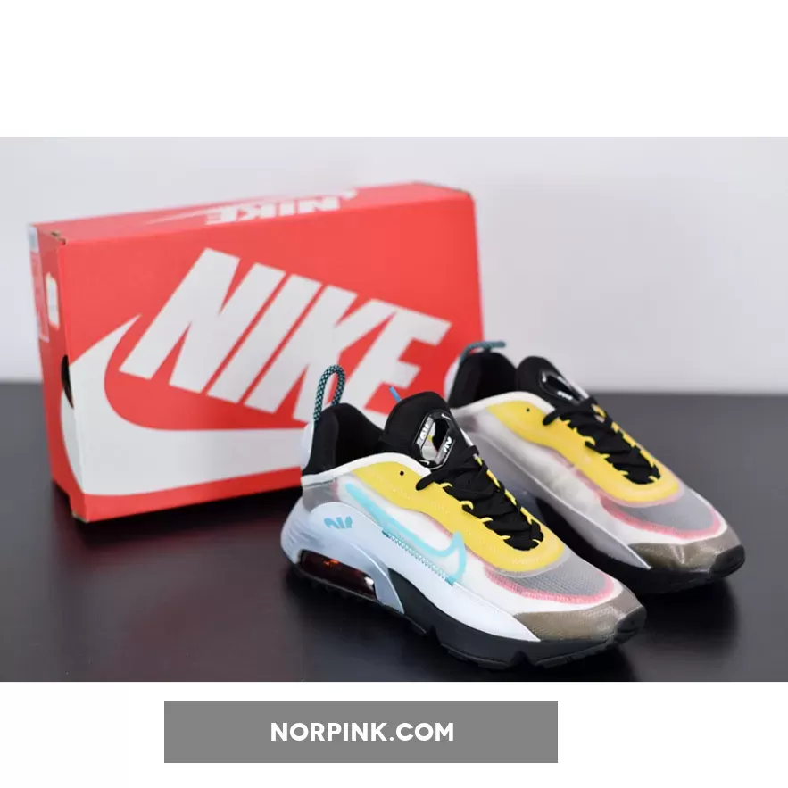 Nike Air Max 2090 White/Bleached Aqua/Black/Speed Yellow/Chile Red