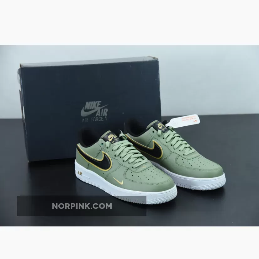 Nike Air Force 1 Low Oil Green/Metallic Gold/White/Black - green black air force 1