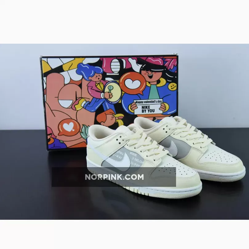 Custom Nike Dunk Low Coconut Milk Grey 1675862019 Online Sale