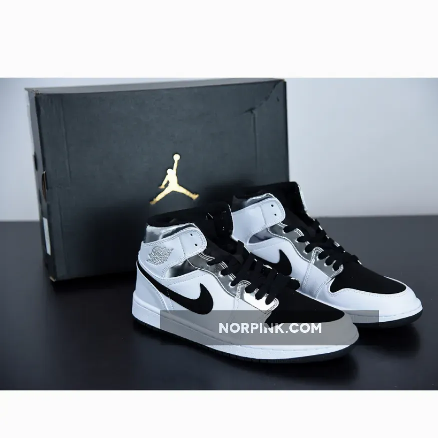 Air Jordan 1 Mid 'Alternate Think' White/Silver / white and silver jordan 1