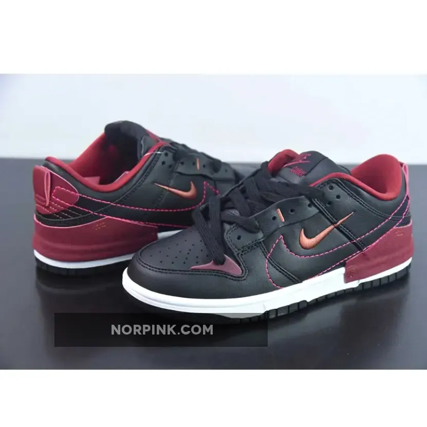 Nike Dunk Low Disrupt 2 Black Red Black Beetroot DV4024-003 Nike Dunk Low Disrupt 2 Black Red Black Beetroot DV4024-003