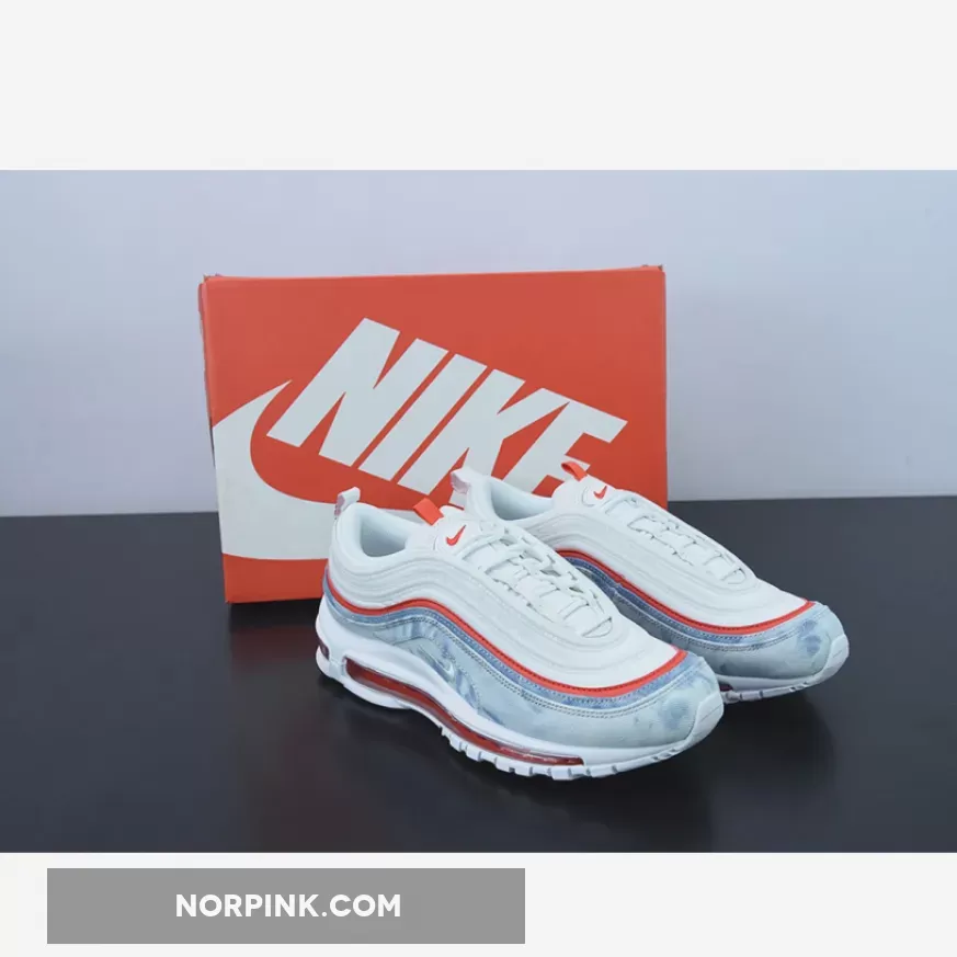 Nike Air Max 97 'Washed Denim' White/Red-Blue white red and blue air max