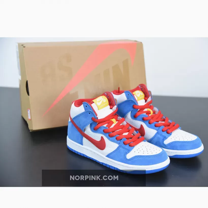 Nike SB Dunk High 'Doraemon' Light Photo Blue/University Red 1675870102 Restock