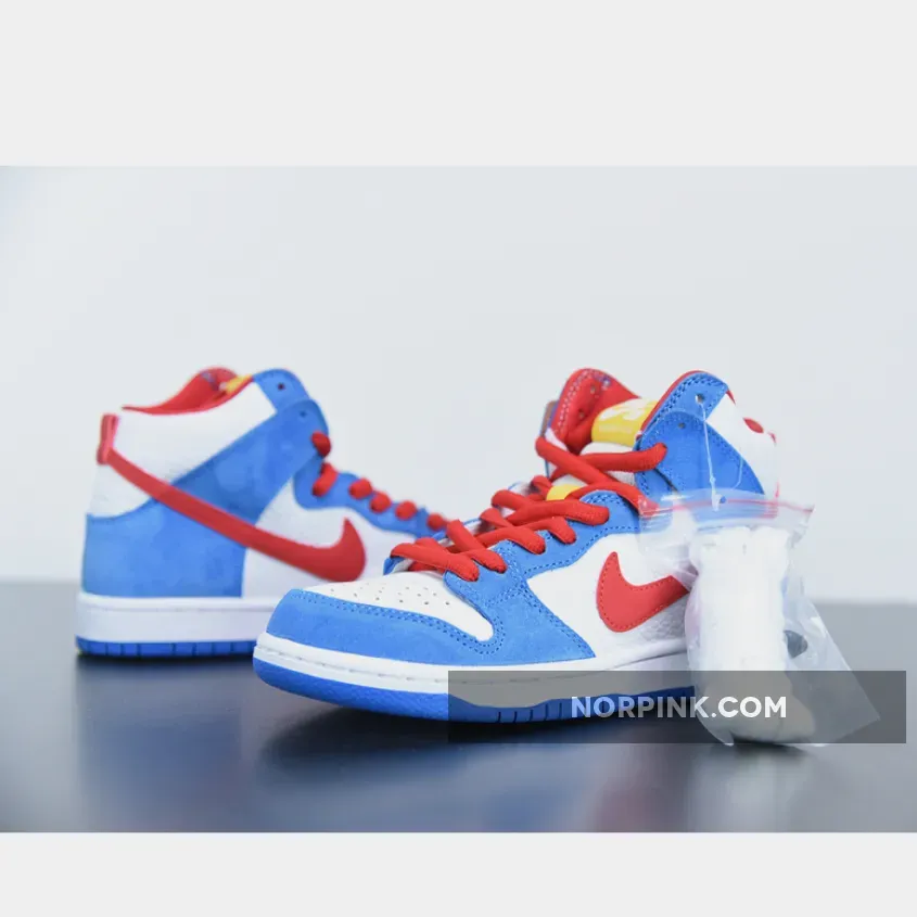Nike SB Dunk High 'Doraemon' Light Photo Blue/University Red 1675870102 Restock
