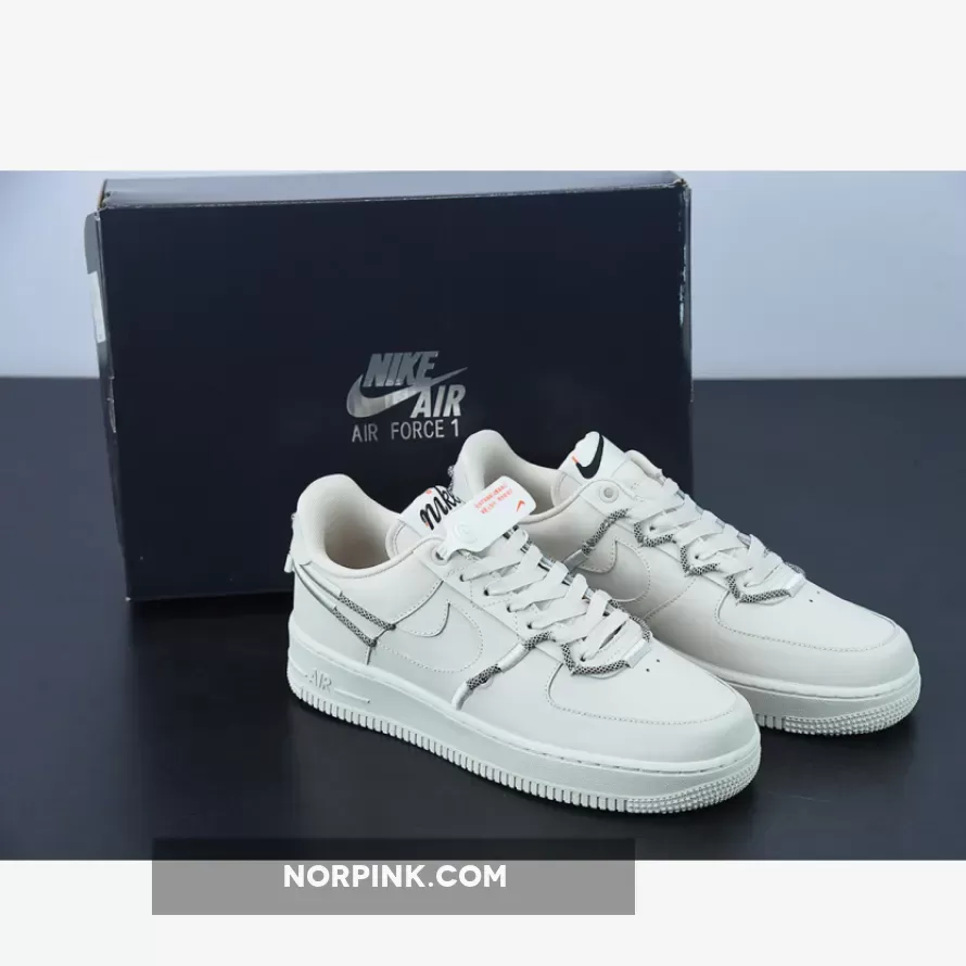 Nike Air Force 1 Low LX Light Orewood Brown Adds Quirky Exterior Lacing #browns air force 1