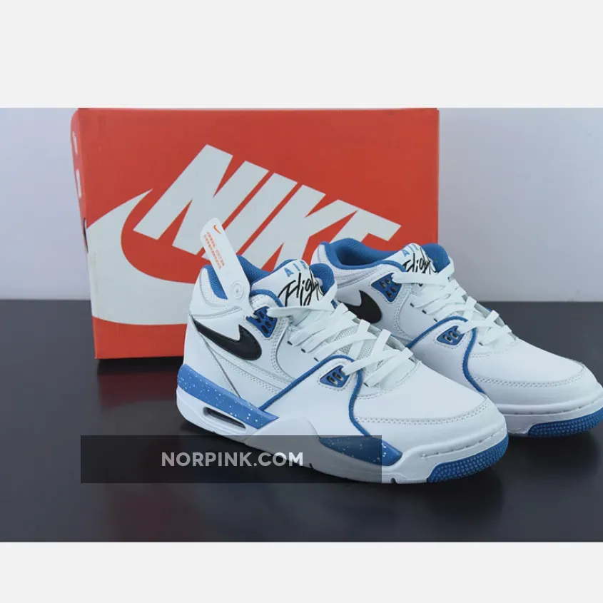 Nike Air Flight ’89 White/Dark Obsidian-Brigade Blue | BLUE BRIGADE
