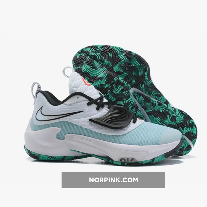 Nike Zoom Freak 3 Black White Blue - Nike Freak 3 White DA0695-101