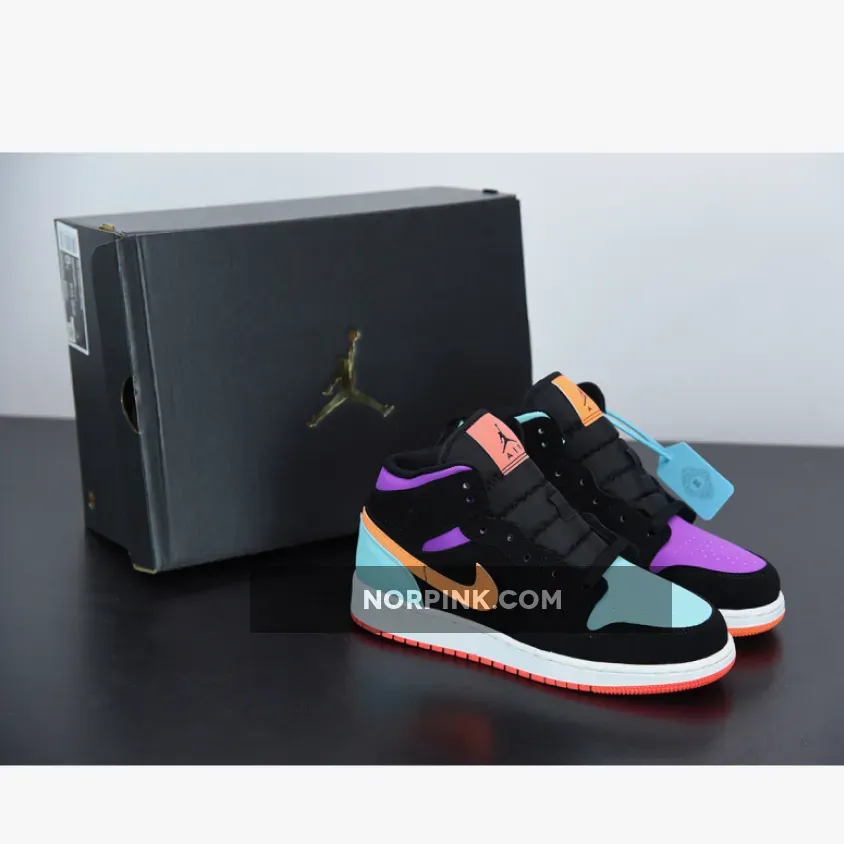 Jordan 1 Mid Multi-Color (GS) | air jordan 1 low purple and black 554725-083