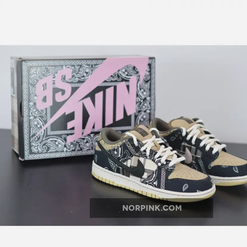 Travis Scott x Nike Air Max 1 "Cactus Jack" Black/Parachute Beige-Petra Brown