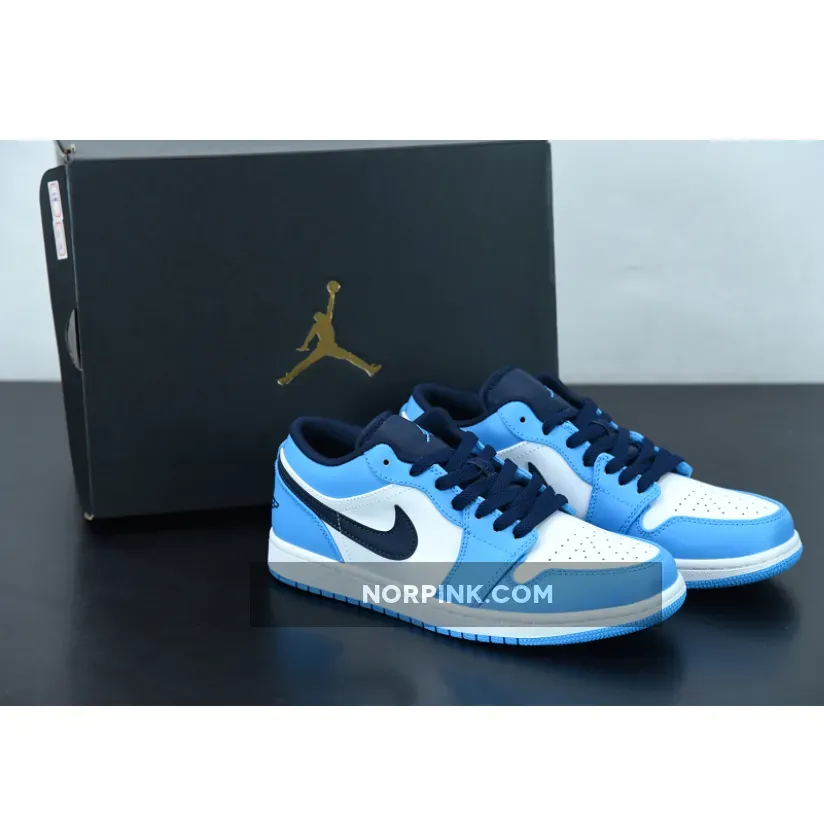 Air Jordan 1 Low 'Dark Powder Blue' 553558-144 jordan 1 power blue
