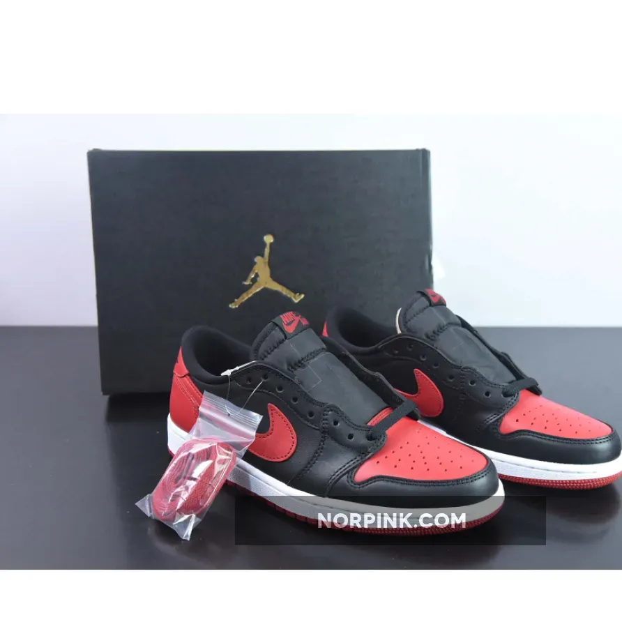 Jordan 1 Low Banned / Air Jordan 1 Retro Low OG 'Bred' Black/Varsity Red-Sail 705329-001