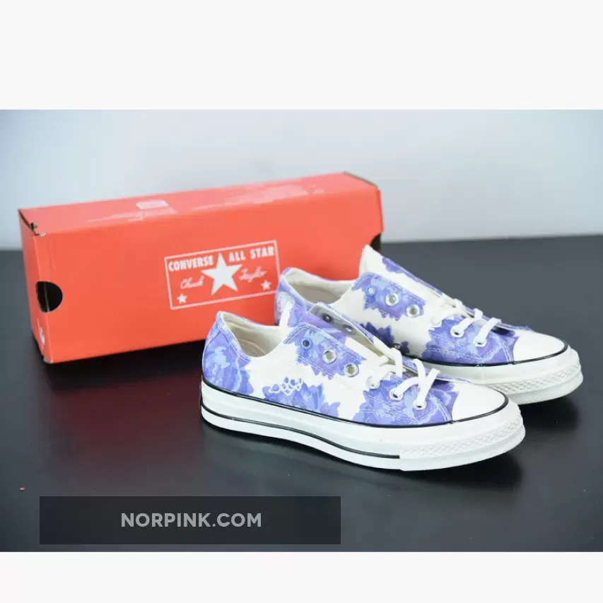 Converse Chuck 70 Low 'Floral' Beige/Purple 570581C #purple converse high tops