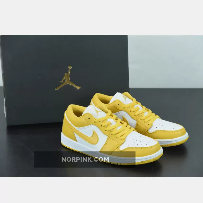 Pollen Jordan 1 Low - Air Jordan 1 Low White Pollen Yellow 553558-171