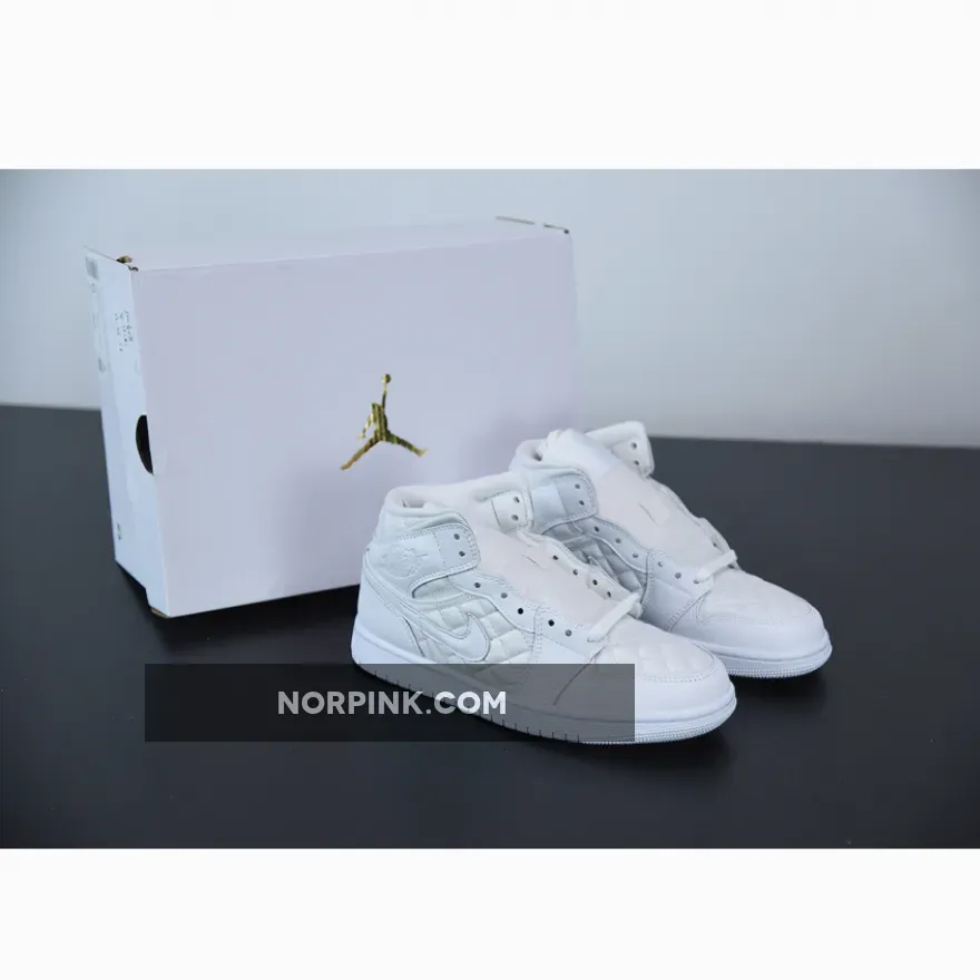 Air Jordan 1 Mid White Quilted DB6078-100, jordan 1 mid white quilted