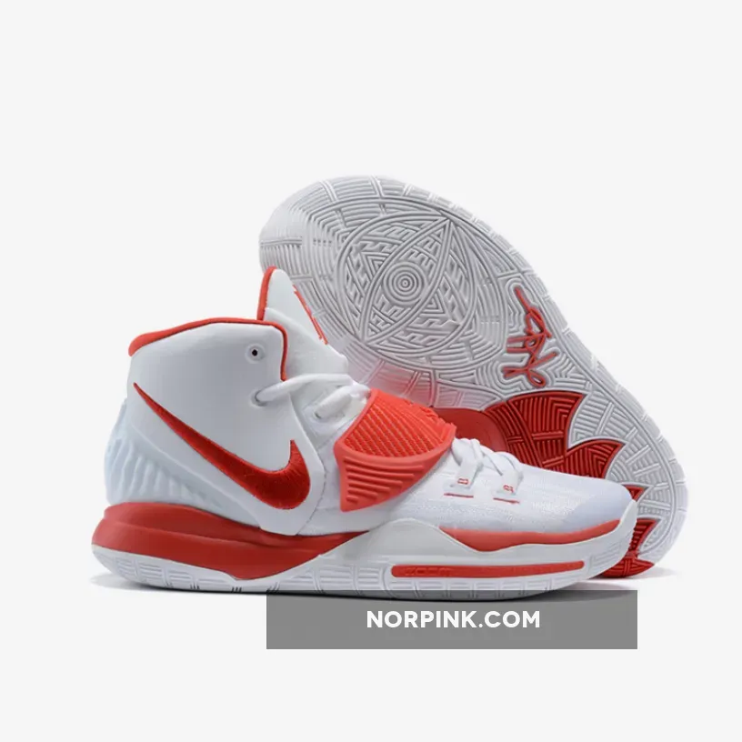 Nike Kyrie 6 White/White-University Red CZ4938-100 / kyrie 6 university red