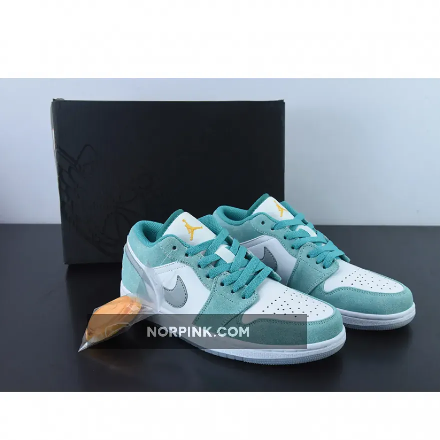 Air Jordan 1 Low New Emerald/White-Light Steel Grey DN3705-301