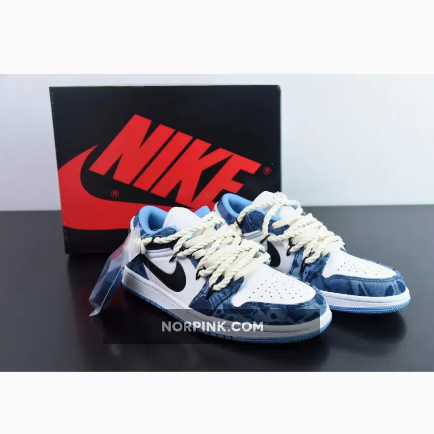 Custom Air Jordan 1 Low Washed Denim 1681549054 Restock