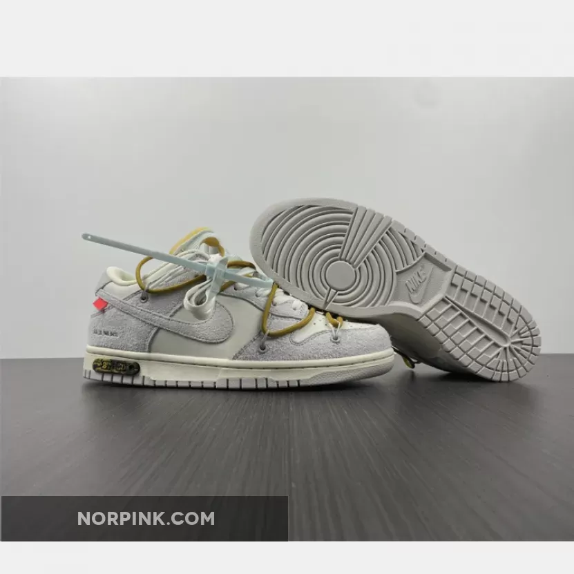 Off-White™ x Nike Dunk Low '37 of 50' Grey White nike dunk grey white
