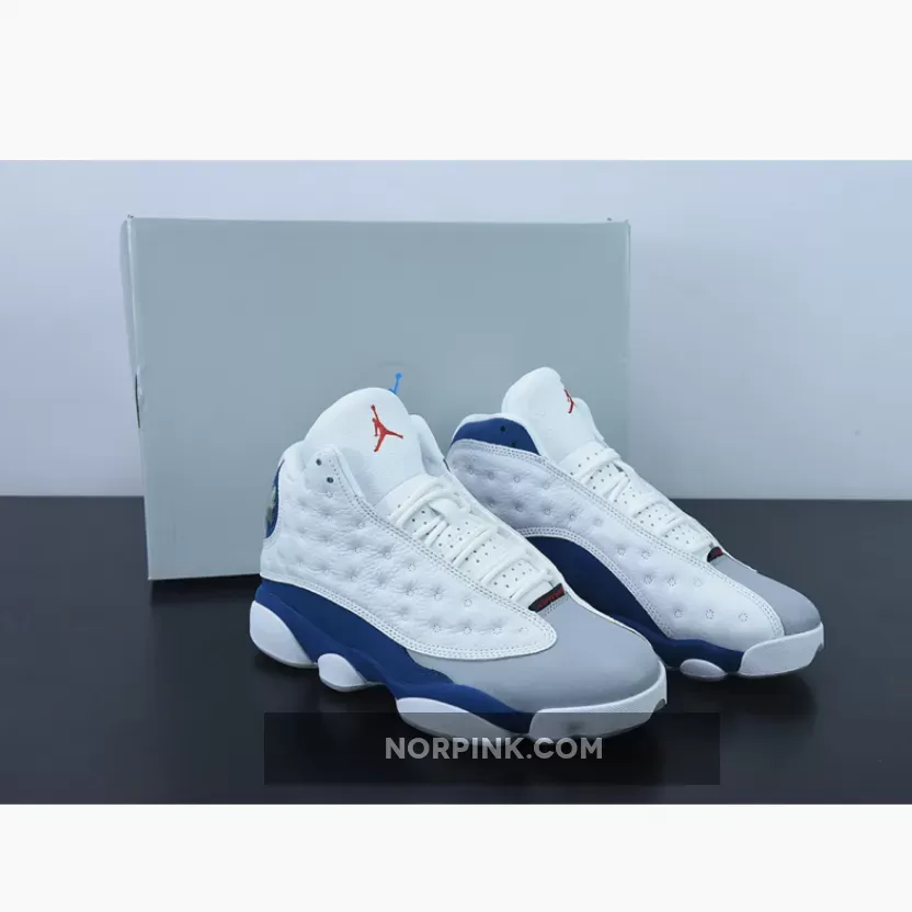 Air Jordan 13 White/Fire Red-French Blue-Light Steel Grey / jordan 13 white red