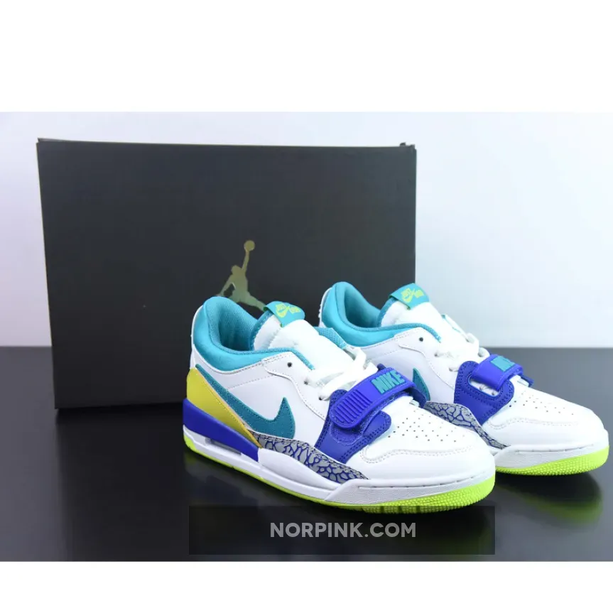 Jordan Legacy 312 Low White/Ultramarine-Neon Yellow CD7069-103 - jordan 4 aqua marine